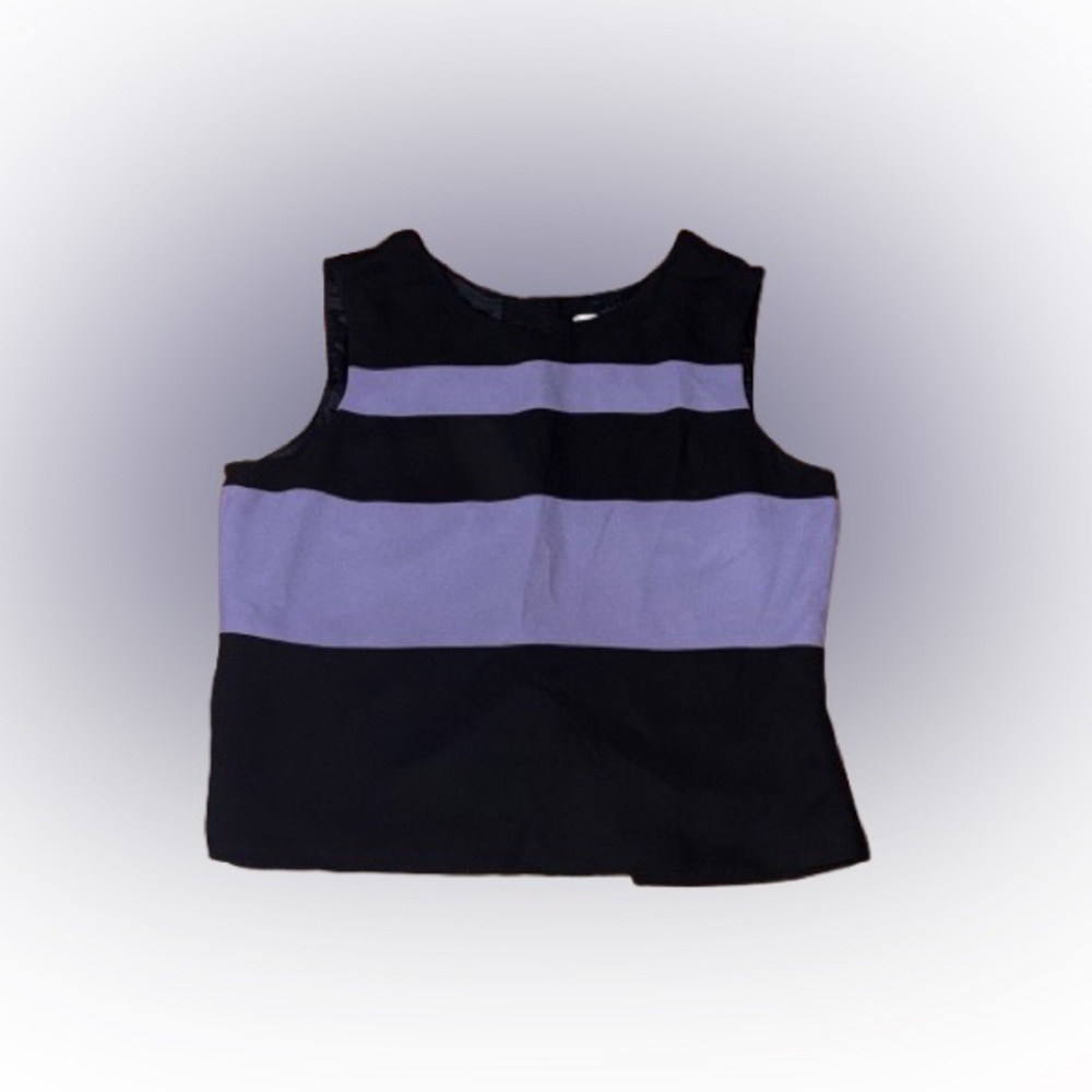Casual Corner Annex Black & purple sleeveless shell/tank Size 16